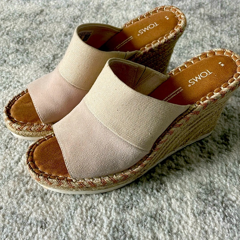 Tom’s shoes! worn once size 8